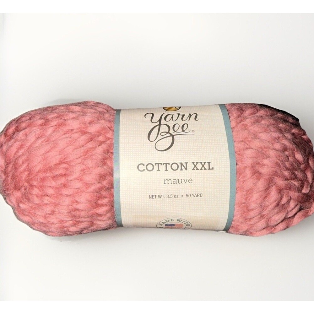 Yarn Bee Cotton XXL Yarn 3.5oz 50 Yds 6 Super Bulky Mauve Pink #122